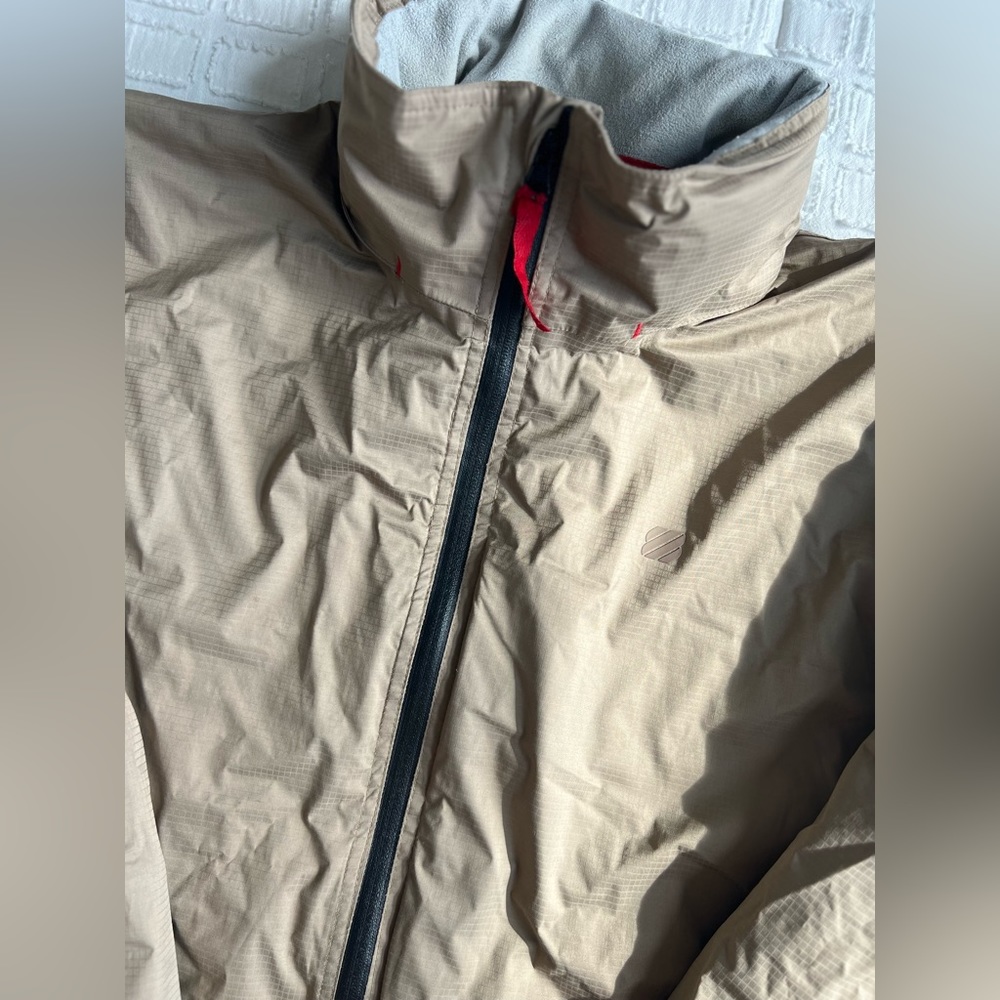 Men's Lightweight Beige Windbreaker Jacket - Brand Unknown